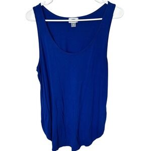 Old Navy Bright Blue Tank Top Curved Bottom Hem Women's Size XL